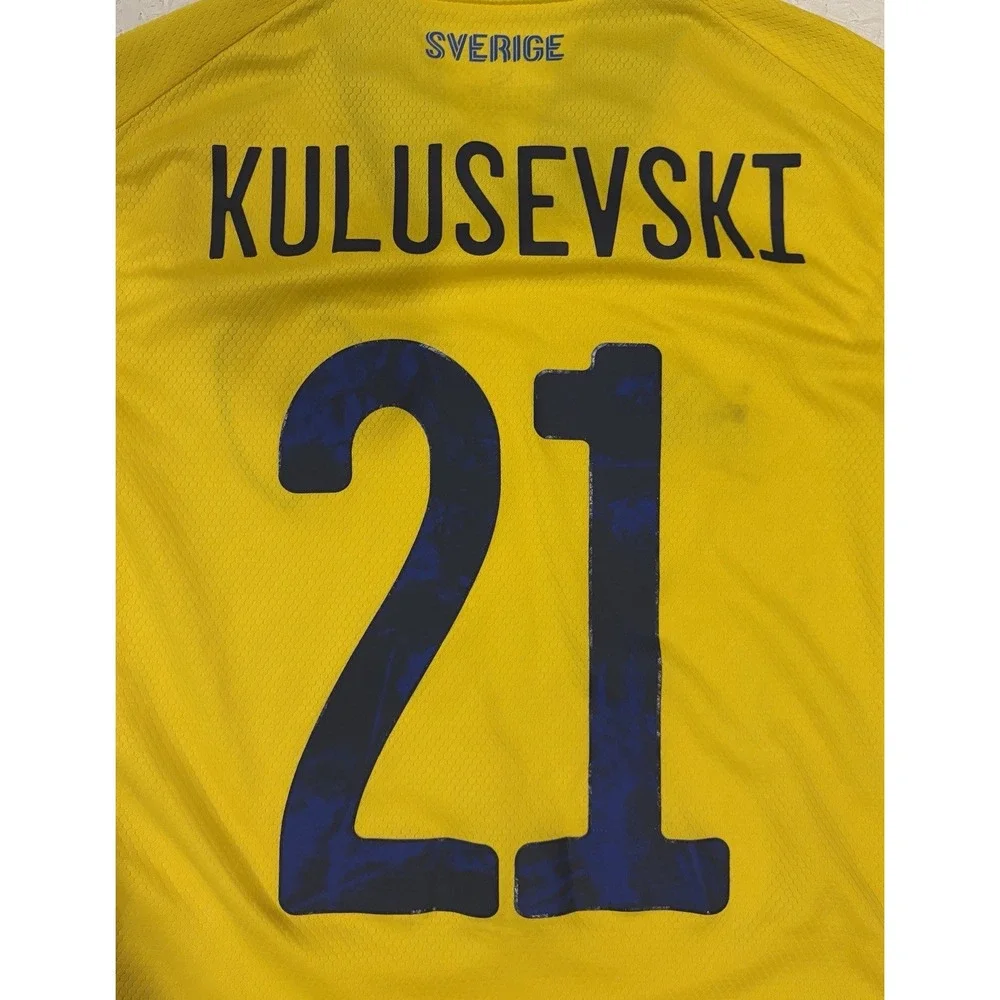 Adidas Sweden Team Home Soccer Jersey 2020/21 FH7620 Trikot Mens XS Kulusevski